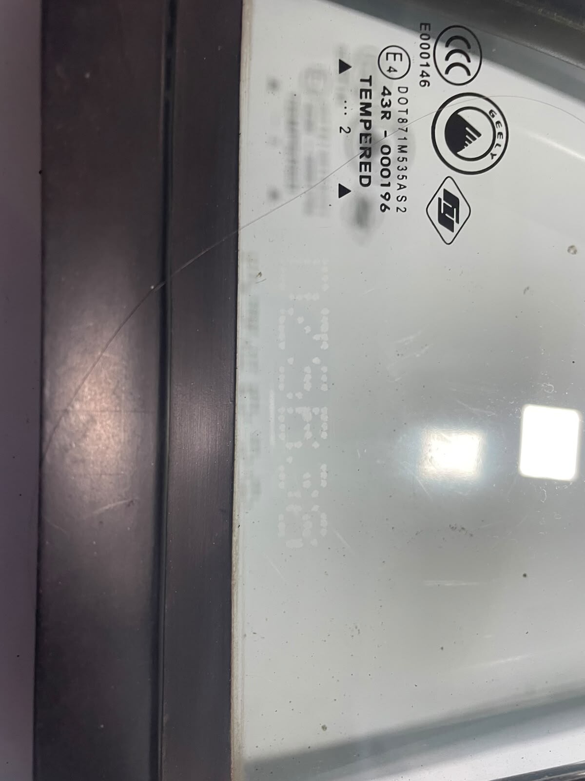 VIDRIO TIPO ALETA PUERTA TRAS DER MARCADO GEELY NEW CK 2012