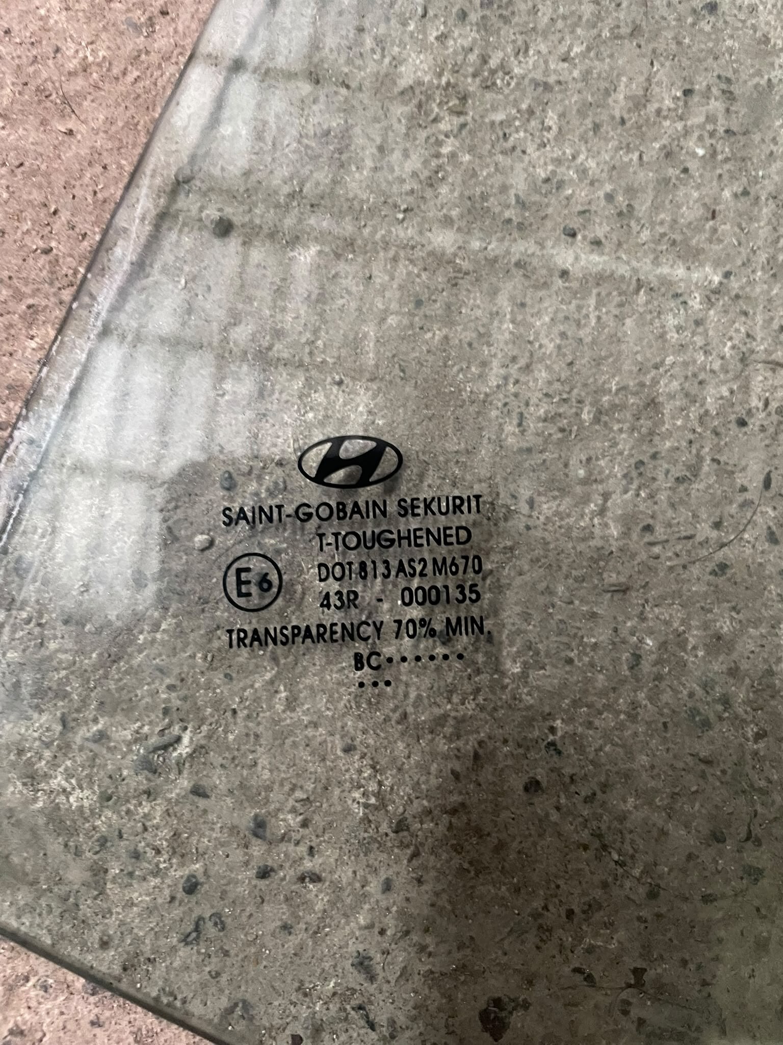 VIDRIO TIPO ALETA TRASERO DERECHO Hyundai I10 2013